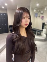 ベレーザ 渋谷(BELEZA)&nbsp;17972黒髪ダークアッシュココアブラウンレイヤーカット韓国巻き