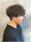 MEN’S/リバースセンターパート/ニュアンスパーマ/新宿