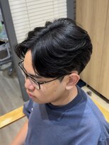 レーヴ(Reve)&nbsp;MEN'S HAIR/曲がる縮毛矯正/リバースセンターパート/目黒/品川