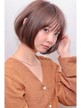 プランツヘアー 王道シンプルボブ シースルーバング アッシュクスミベージュ