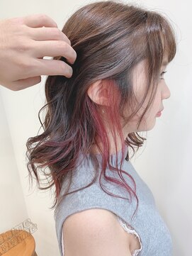 アッシュ 二子玉川店(Ash) 山川担当こだわりのインナーカラー【チェリーピンク】