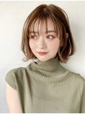 ★デジパーくびれヘア夏ハイライトカラーアプリコットオレンジ