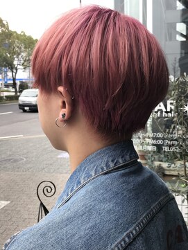 クリアーオブヘアー 一社店(clear OF HAIR) マッシュボブ+ピンクカラー
