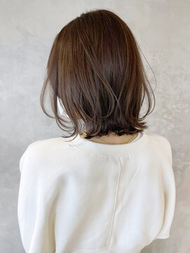 アルバム 池袋(ALBUM) くびれボブ_ホワイトグレージュネビージュこなれミディ_ba374331