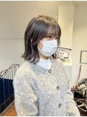 外ハネレイヤー ボブレイヤー ブラウンカラー