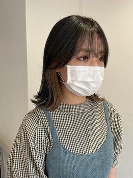 ツキ 横浜店(tuki) イヤリングカラーインナーカラーハイライトフェイスフレーミング