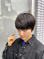 ハルキ ミナト ジャパン オオサカ(HARUKI MINATO japan OSAKA)&nbsp;大人可愛いショートヘアひし形レイヤーカットモカベージュ
