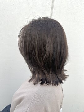 ヘアサロン ナノ(hair salon nano) 切りっぱなしミディ×シアーグレージュ