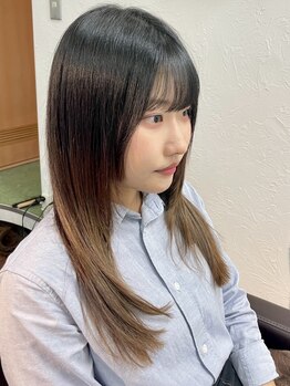ファンヘアメイク(Fun hair make)の写真/髪に優しい薬剤で、ダメージレス×やわらかで自然なストレートスタイルに♪毛先までするんとまとまる髪に☆