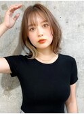 小顔美髪☆韓国風レイヤーカット×外ハネボブ[仙台]