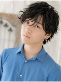 モテ抜け感ランダムソバージュの黒髪ラフマッシュb新所沢