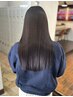 縮毛矯正【ケアストレート】+ブロー　強いうねり、波状毛　S16830～