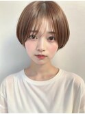 ショートボブミニウルフチェリーブラウン20代30代40代50代