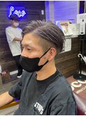 ツーブロック・シルバーカラー・メンズ・ブリーチカラー・韓国風