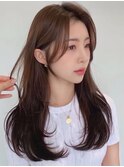  髪質改善艶髪愛され韓国風前髪カット 小顔梅田