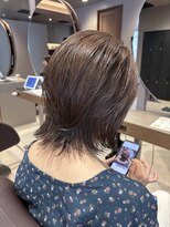 ショコララテ&nbsp;ミディアムレイヤー/レイヤー/40代/脱白髪染め/白髪ぼかし