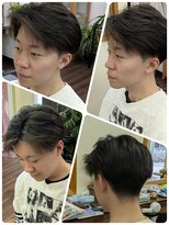 クリア 美容室&nbsp;かきあけ七三アップバング☆ツーブロック
