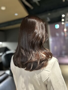 ペレ 原宿(PELE) ダークパープルナチュラルショート夏のヘアアレンジ原宿