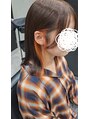 ラフィスヘアーヴィレ 福山店(La fith hair wille)&nbsp;切りっぱなしボブ×インナーオレンジカラー