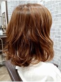 《Chloe/倉敷》ふわふわ×セミロング♪　色（オレンジブラウン）