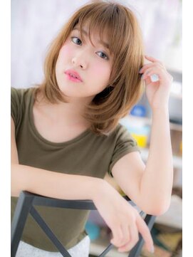 ミック ヘアアンドメイク アップ 駒込店(miq Hair&Make up) 軽やかに動く★オレンジブラウンくせ毛風ワンカール