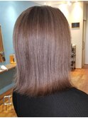 【hair resort MAHANA平岩】ミディアムボブ×ハイトーングレー