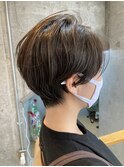 くびれハンサムショート、前下がりショート