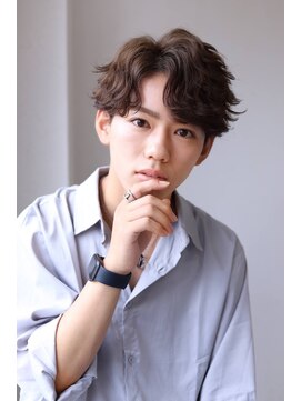 ソイクフ 高田馬場店(SOY-KUFU) MEN'S HAIRマッシュパーマのアッシュブラック