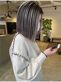 外国人風バレイヤージュ_透け感パープルベージュ_