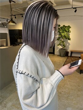 メリー オオサカ(Merly Osaka) 外国人風バレイヤージュ_透け感パープルベージュ_