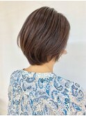 ショート/白髪染め/ショートカット/アッシュベージュ/40代50代