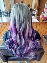 エクステンション クーチャー(Extention Cu'cha) エクステ150g 黒、紫メッシュ