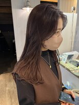 マリブヘアリゾート 太田店(malibu hair resort) 暖色カラー/艶カラー/くびれ巻き/顔まわりカット