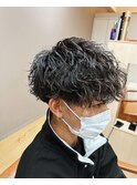 波巻きパーマ