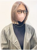 【松戸　石山】ハイトーン切りっぱなし外ハネボブ前髪無し