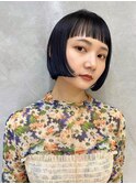 ボブ/ネイビーブルー/ネイビーカラー/ブルーブラック/ミニボブ