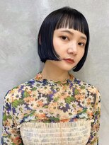 シアン(SYAN) ボブ/ネイビーブルー/ネイビーカラー/ブルーブラック/ミニボブ