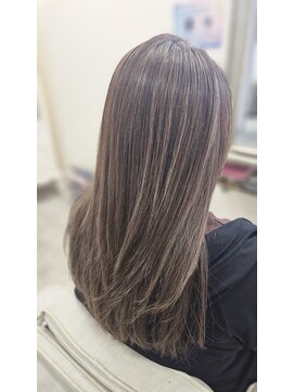 ヘアーアンドメイク ドレス(DRESS) 白髪ぼかしハイライト　オレンジ色消しハイライト