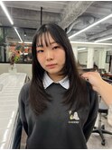 セミロング/レイヤーカット/顔まわりレイヤー