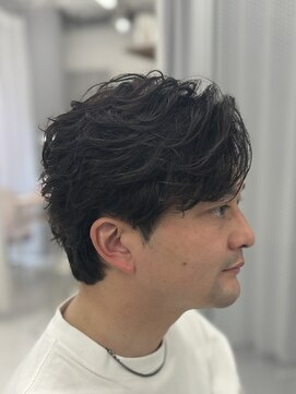 バース 梅田中崎町店(BIRTH) ニュアンスパーマセンターパートフェザーパーマ韓国メンズパーマ