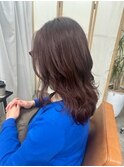 ブリーチなし白髪染めピンクベージュ