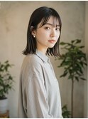 イメチェン/美髪/外ハネボブ/ワイドバング/髪質改善/縮毛矯正