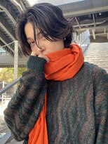 ユーフォリア 渋谷グランデ(Euphoria SHIBUYA GRANDE) ミディアムレイヤー ニュアンスパーマ センターパート MOMO