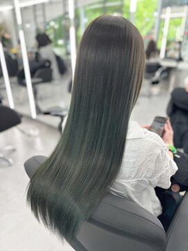 アルドーレフィエロ シンサイバシ(Ardore fiero shinsaibashi) ブリーチなしダブルカラー☆オリーブグレージュ☆20代30代40代