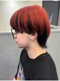 池袋メンズブリーチデザインカラーインナーカラーセンターパート