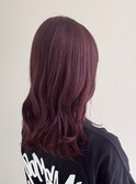 【色っぽ】チェリーブラウン ウェーブボブ