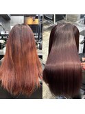 美髪矯正&ケアカラー before after