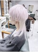 ハイレイヤーウルフ/ホワイトカラー全頭ブリーチ