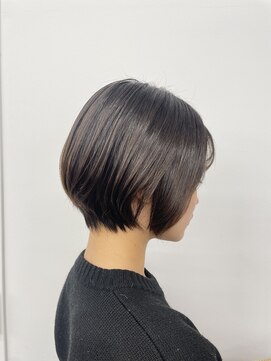 大人ショート/ボブ/艶髪/小顔ヘア/黒髪/ダークブラウン