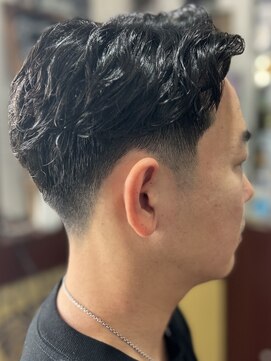 テーパーフェード×パーマ